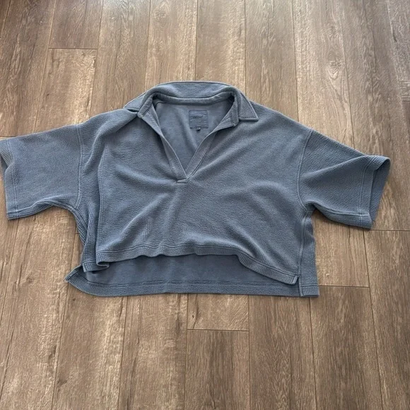 Aerie wonder short sleeve polo Blue XL - Picture 4 of 6